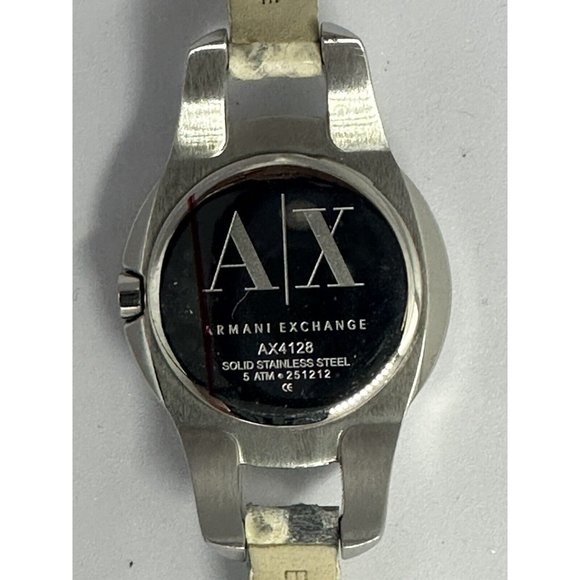 Armani Exchange NWT  Ladies New Battery Python Stamped Leather‎ Watch AX4128